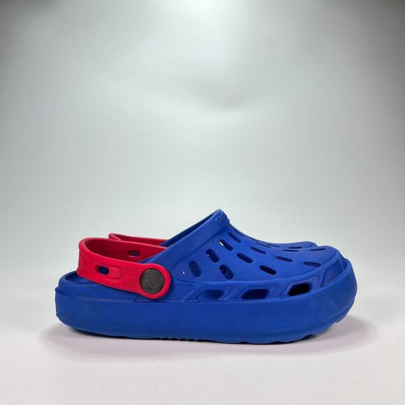 Skechers Foamies Swifters Clogs Blue Red Slip On Comfort Shoes Youth Size 2 - Picture 1 of 9